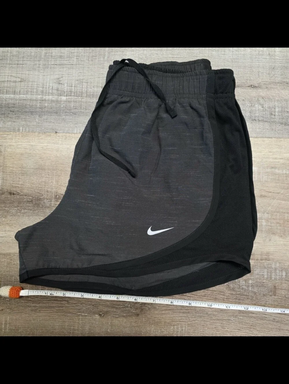 Nike Dri-FIT Women's Running Athletic Shorts Black Gray Lined Size Small
